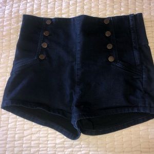 Denim high waist shorts